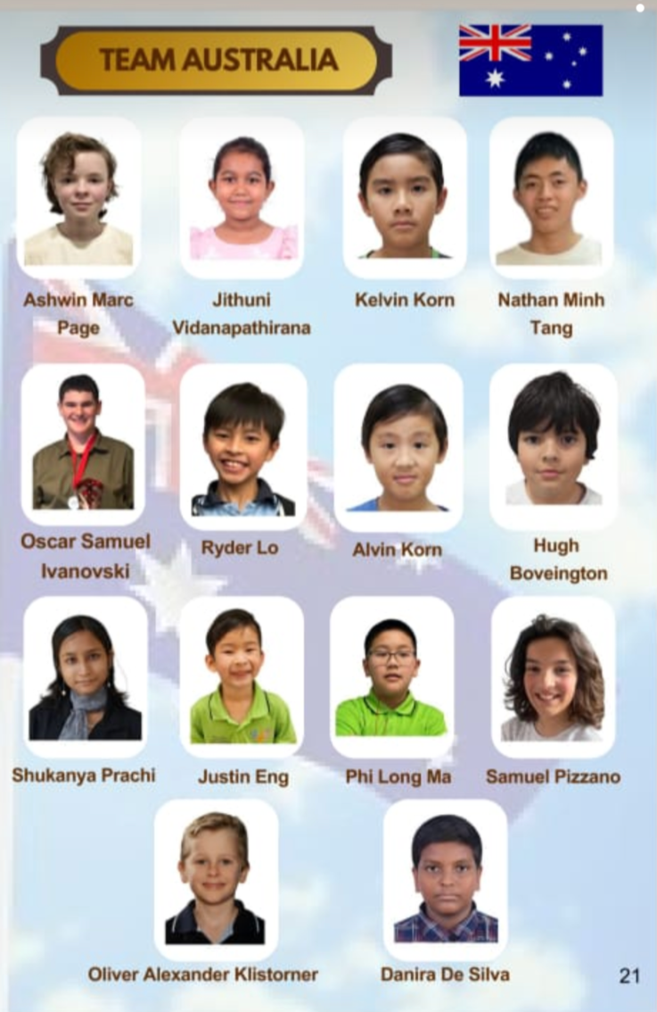 Australian WYSC team 2025